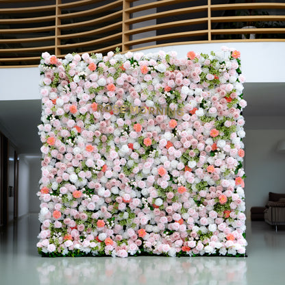 Kaisley：5D Fabric Artificial rolling up curtain flower wall