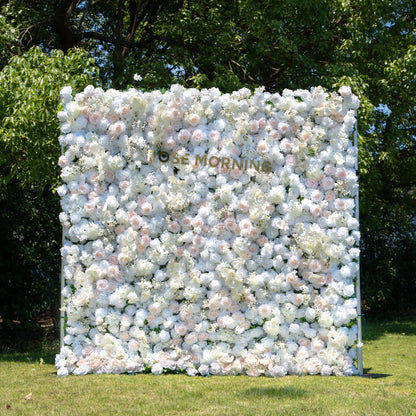 Leylani：5D Fabric Artificial rolling up curtain flower wall