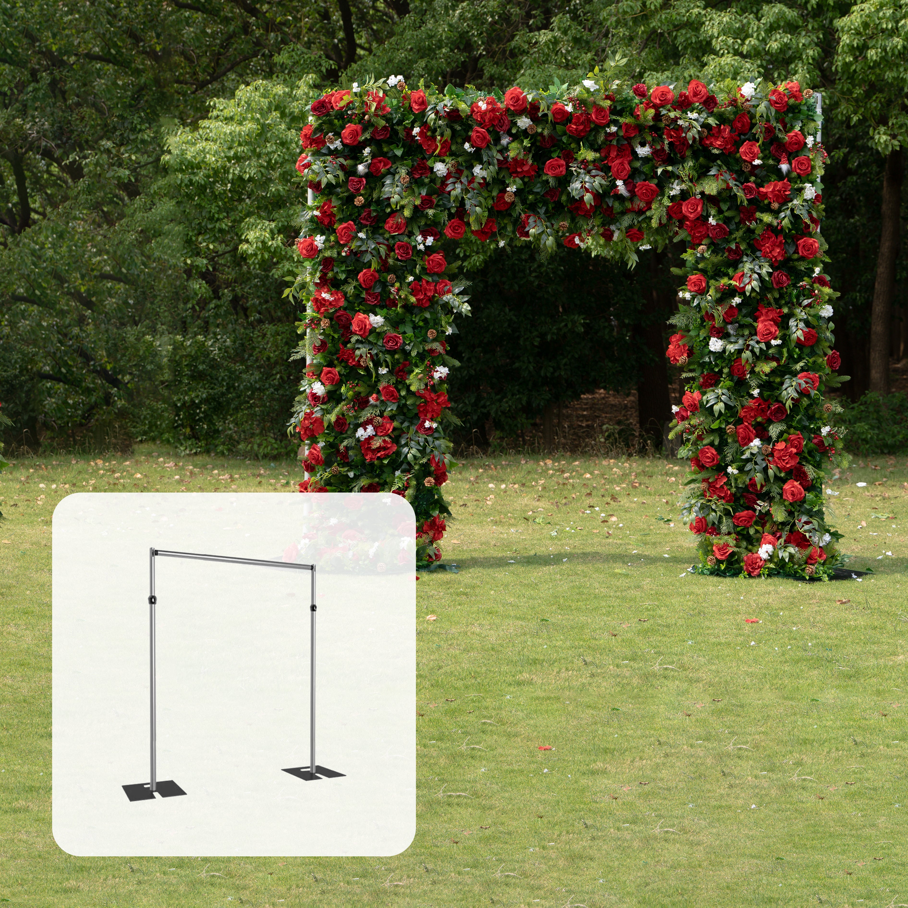 MC Arch ：Christmas Party Background Floral Arch Decoration