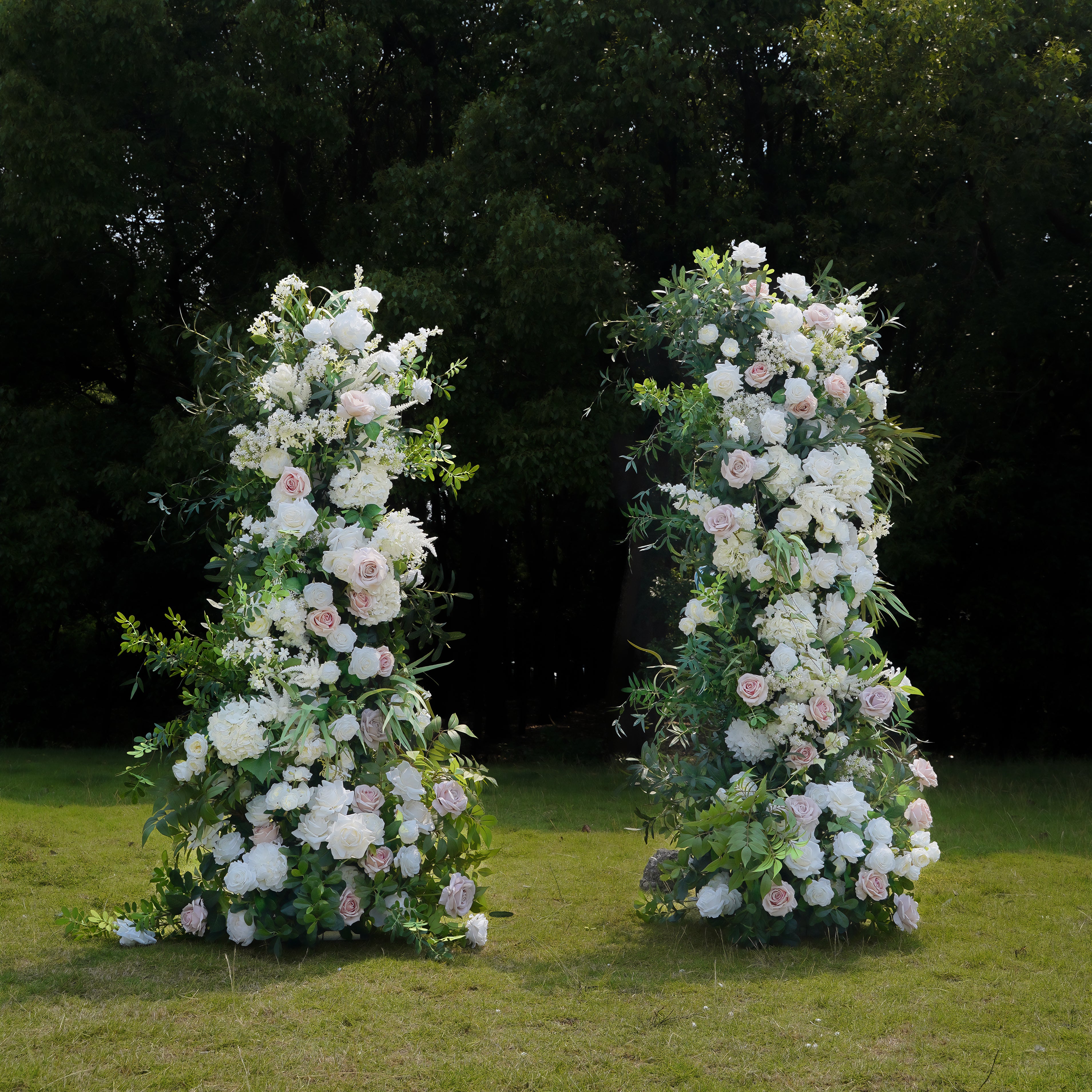 Natalie：Wedding Party Background Floral Arch Decoration Including Frame -R029