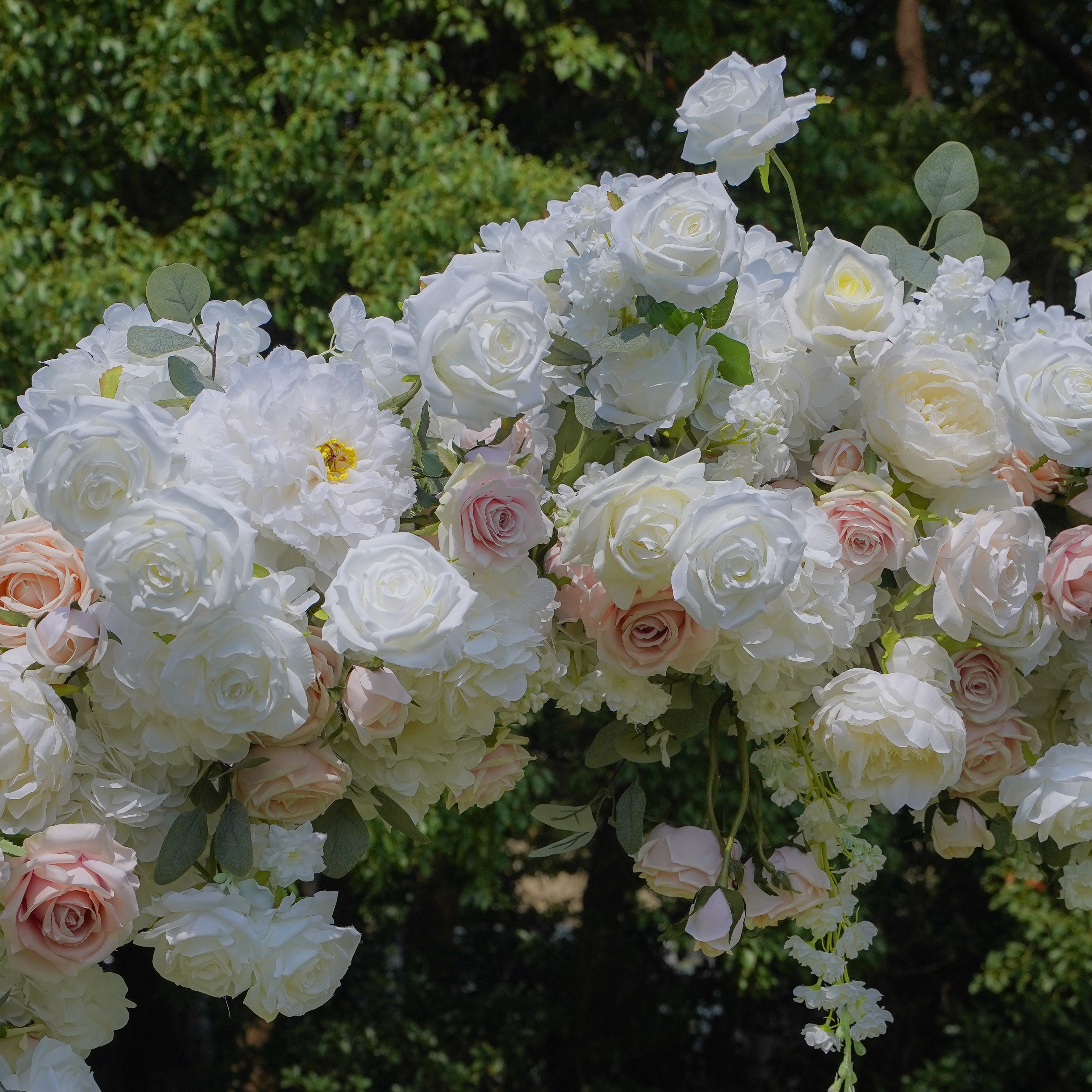 Noni：Wedding Party Background Floral Arch Decoration include Framet