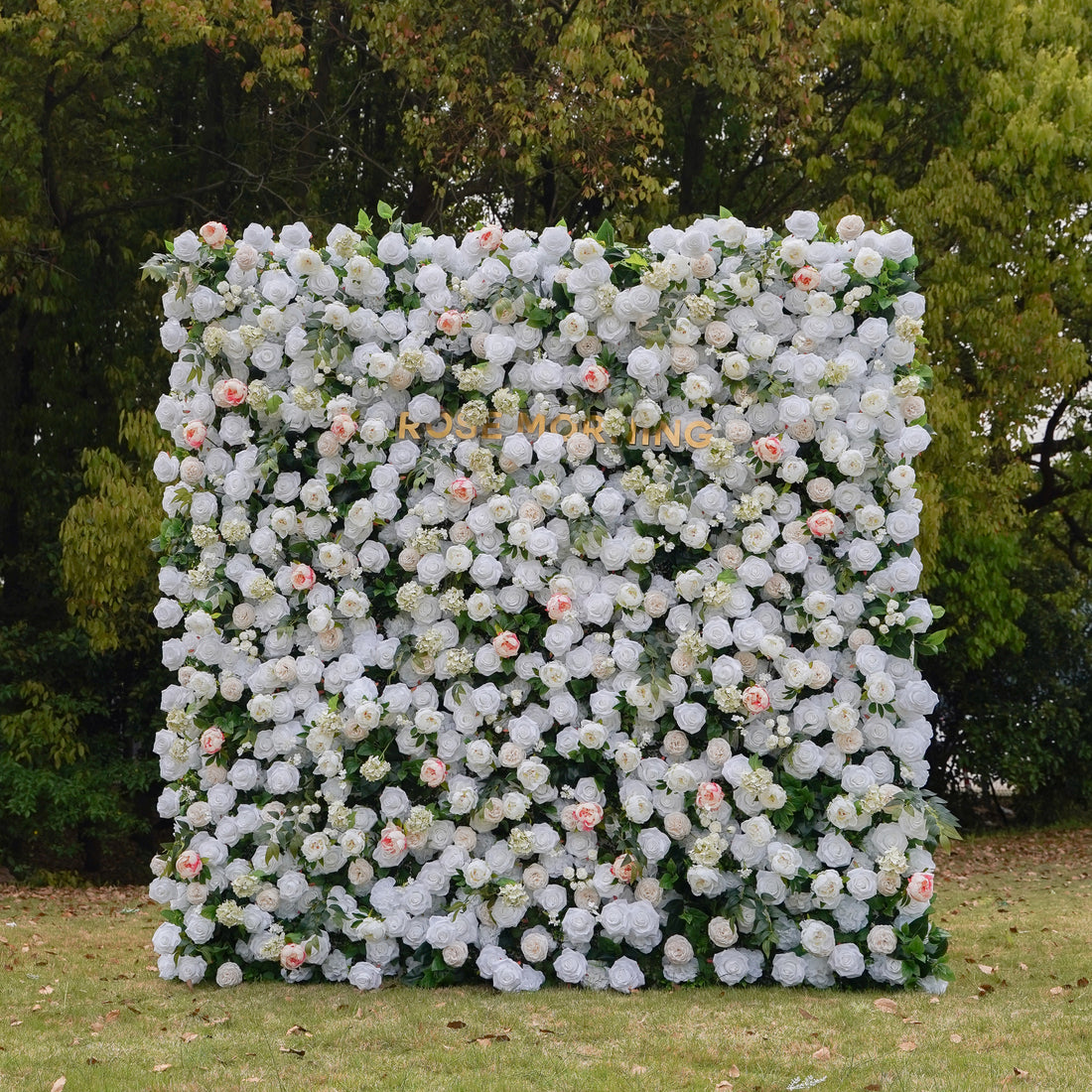 Peonies：5D Fabric Artificial rolling up curtain flower wall