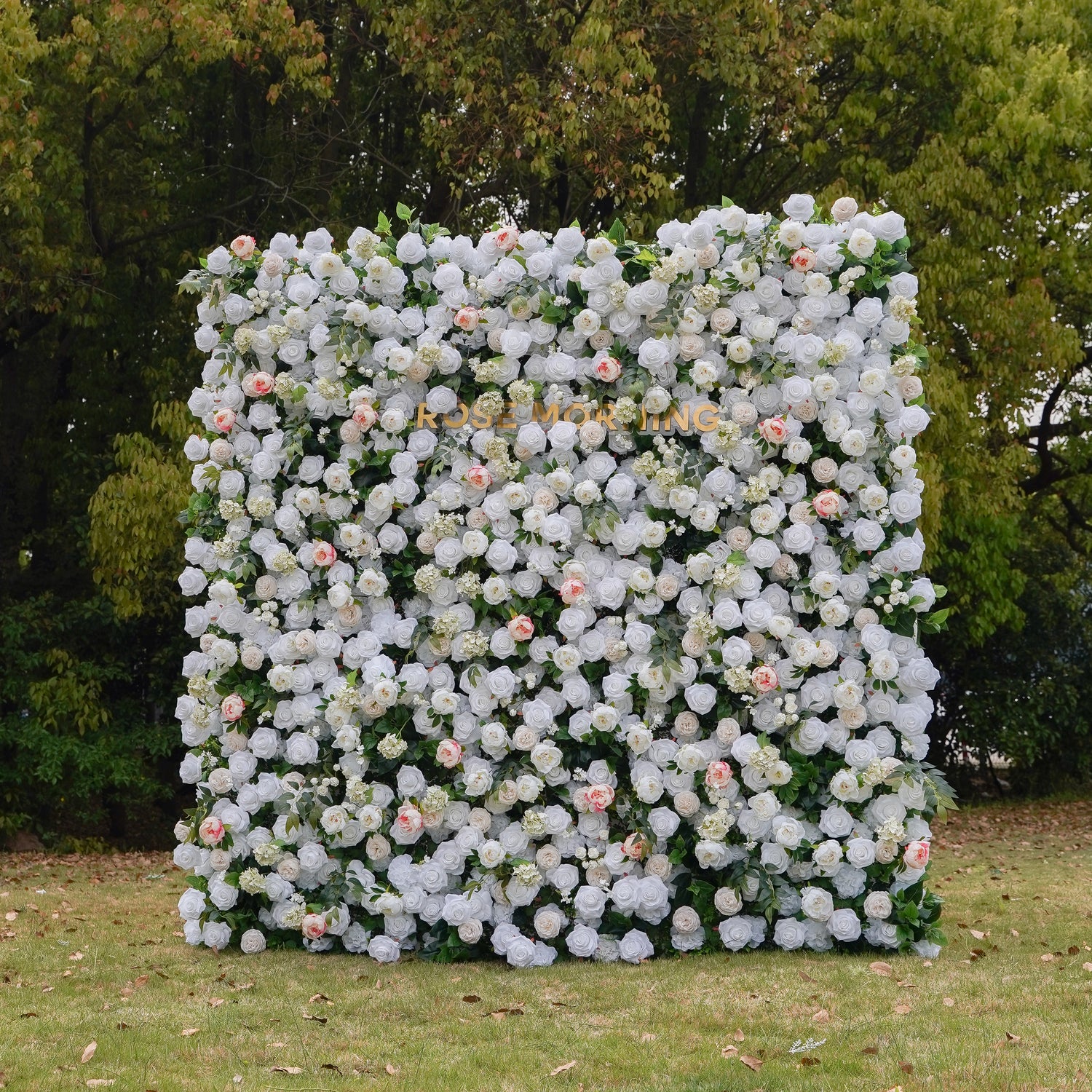 Peonies：5D Fabric Artificial rolling up curtain flower wall