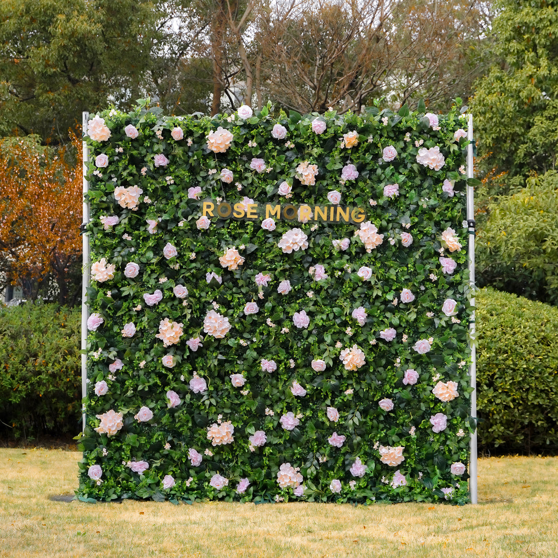 Sugar： Fabric Artificial zip up curtain flower wall 8ft*8ft