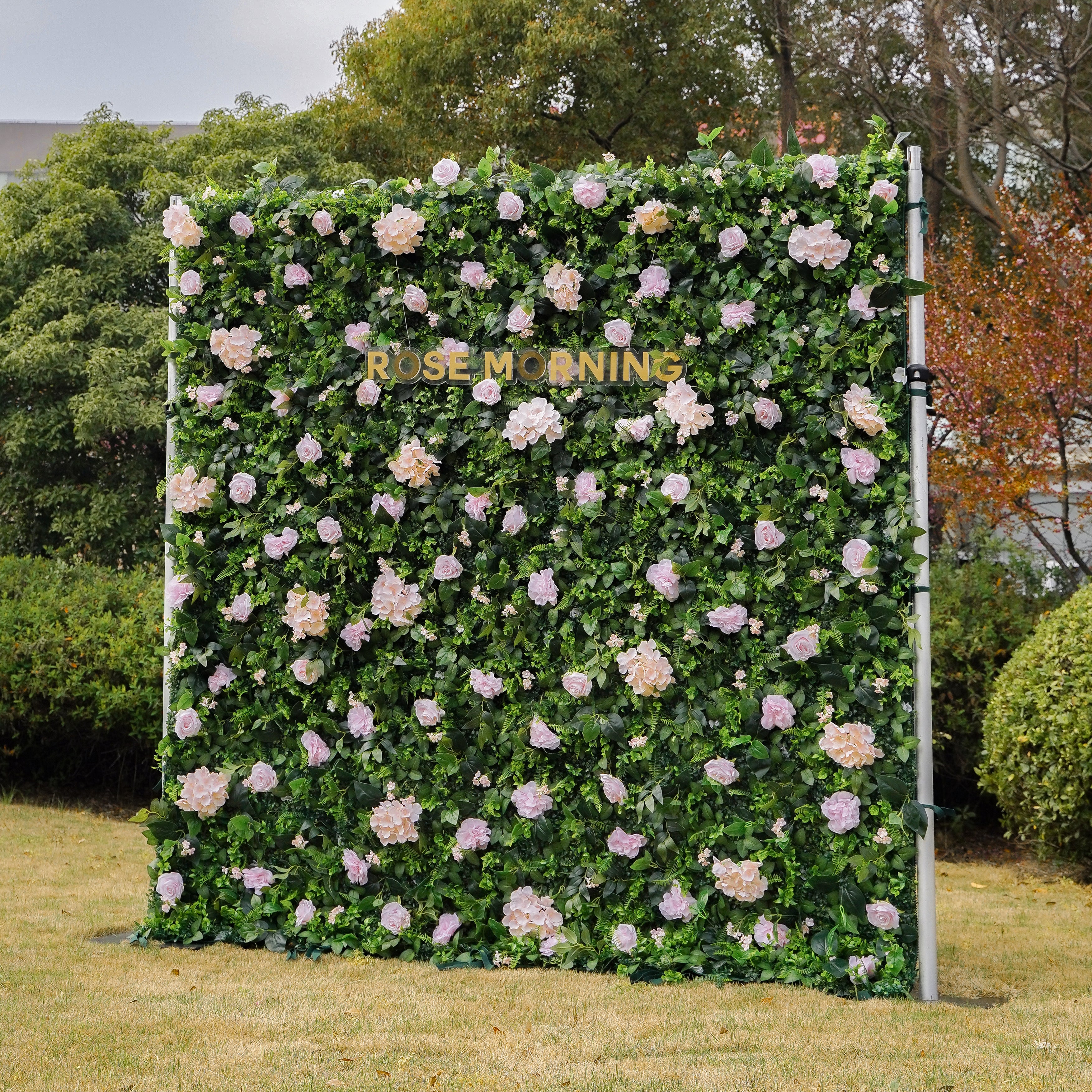 Sugar： Fabric Artificial zip up curtain flower wall 8ft*8ft