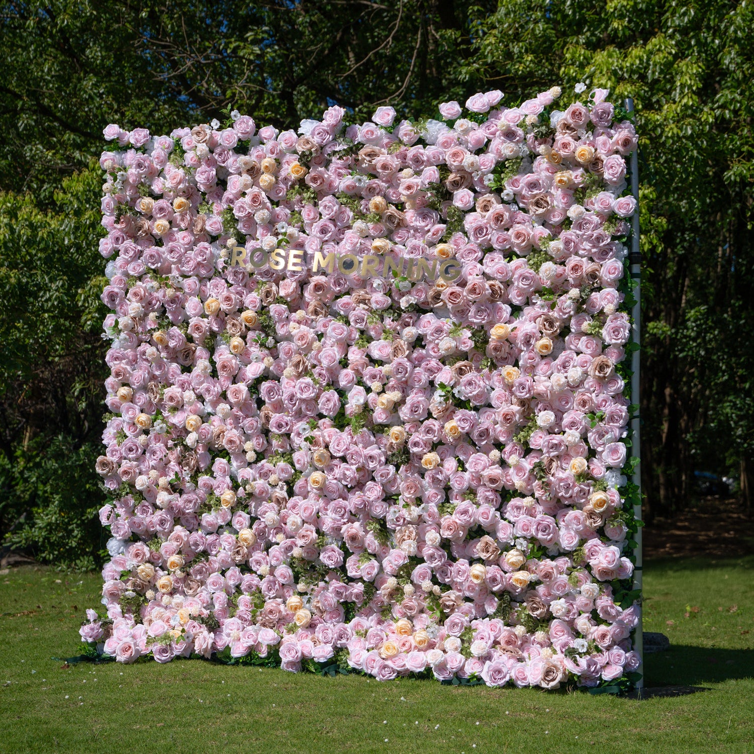 Ti Amo：5D Fabric Artificial rolling up curtain flower wall