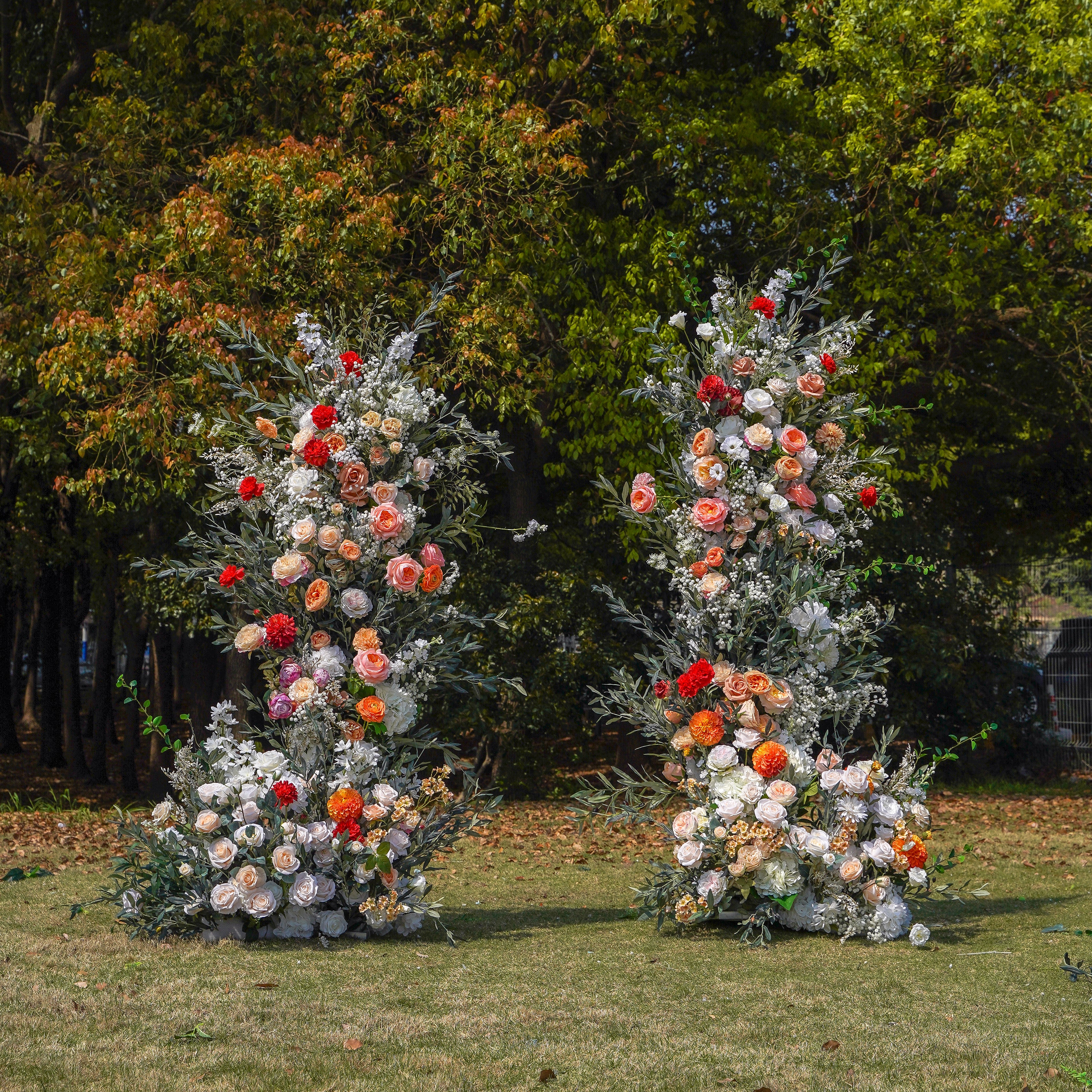 Yvonne：Wedding Party Background Floral Arch Decoration