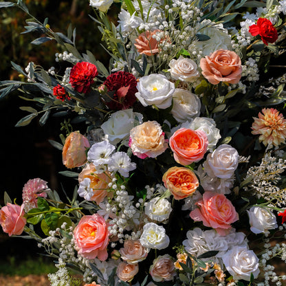 Yvonne：Wedding Party Background Floral Arch Decoration